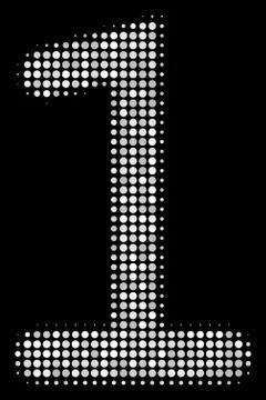 One Digit Halftone Icon 스톡 일러스트