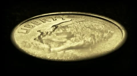 One Dime coin Stock Footage 10795592
