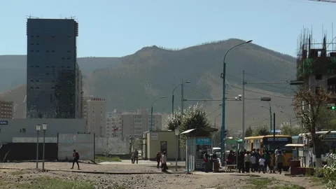 One of the districts of the capital of Mongolia. Stock Footage 301235470