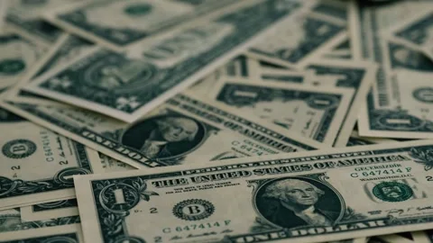 One Dollar Banknotes Stock Footage 289044461