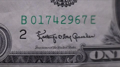 One Dollar Bill Details Video stock 250866375
