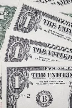 One dollar bill macro Stock Photos