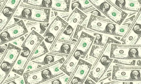 One dollar bills background Stock Photos