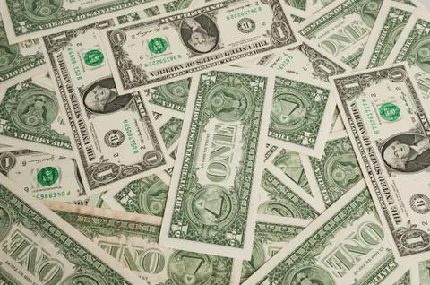 One dollar bills Stock Photos