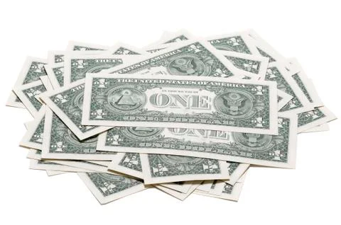 One dollar bills Stock Photos