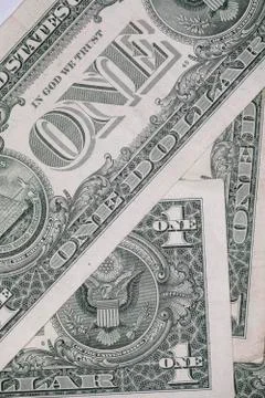 One dollar bills Stock Photos