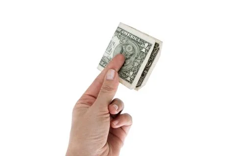 One dollar in the hand Stock Photos