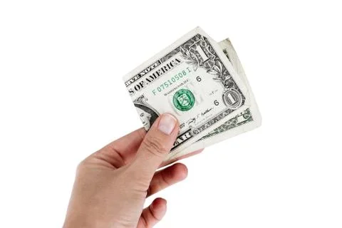 One dollar in the hand Foto stock