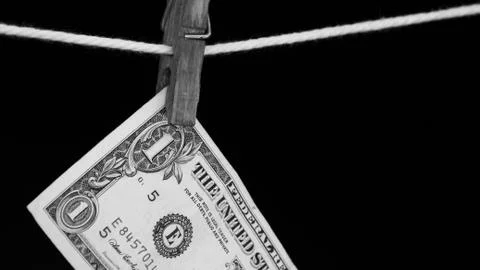 One dollar hanging Frame Stock Photos