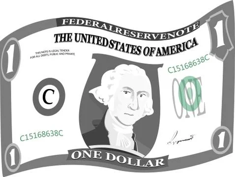 One dollar Illustrazione stock