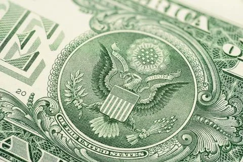 One dollar macro shot Stock Photos