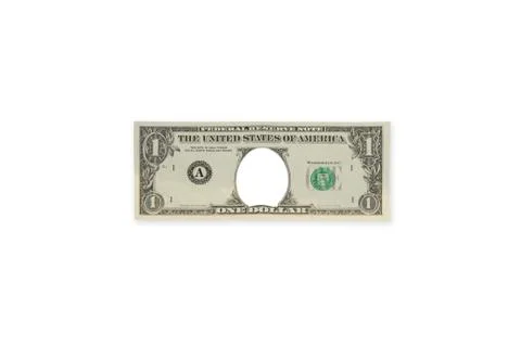 One dollar note template Stock Photos