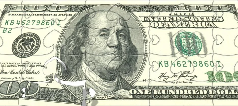 One dollar puzzle イラスト素材