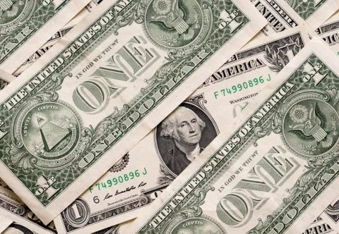 One dollars conceptual background Stock Photos