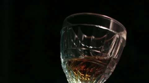 One drink on black Stock Footage 61175241