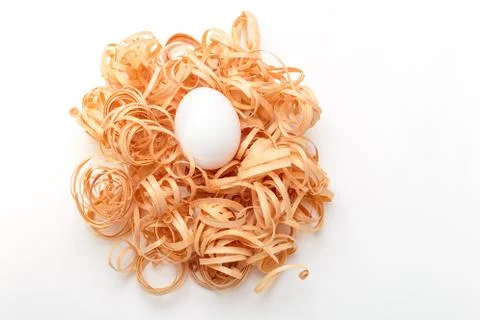 One Easter egg in a saw Stock Photos