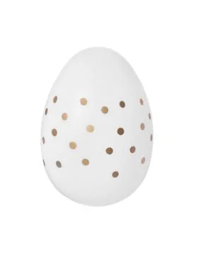 One Easter egg with stylish pattern isolated on white Foto stock