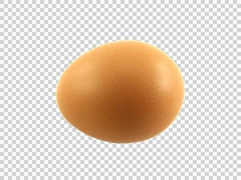 One egg  isolated on white background. Stock Photos