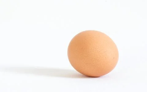 One egg on white background Stock Photos