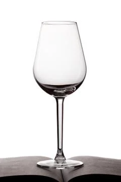 One empty glass for wine Stock Photos