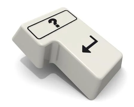One enter key of keyboard with question mark Иллюстрация