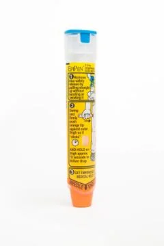 One Epipen-Back Stock Photos