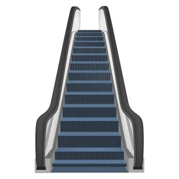 One escalator mockup, realistic style Stock Illustration