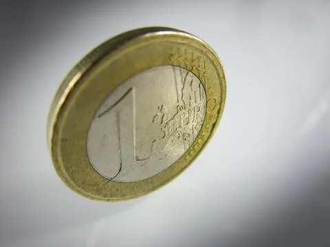 One Euro Coin 스톡 사진