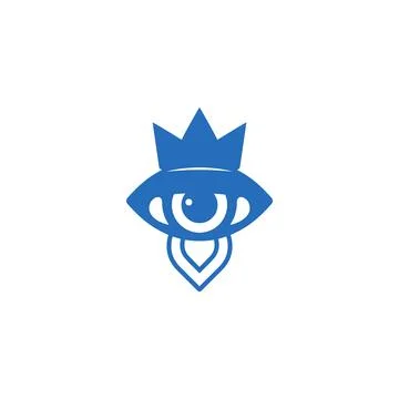One eye logo wise king eye symbol Stock Illustration