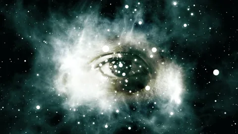 One eye as a symbol of the third eye and the acquisition of inner vision Video stock 165931630