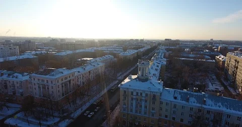 One flew over the Yaroslavl Video stock 91216477