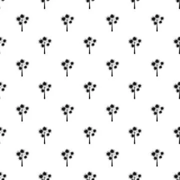 One flower pattern, simple style Stock Illustration