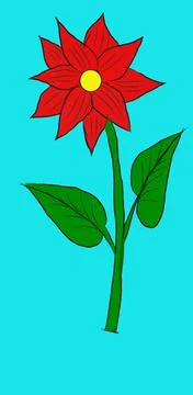 One flower is very nice Stock Illustration