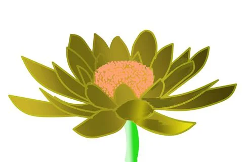 One flower is very nice Stock Illustration