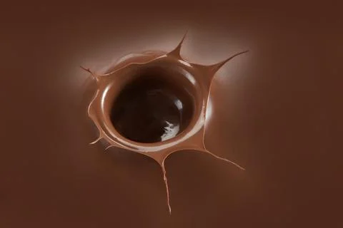 One form of chocolate splash Stock Photos