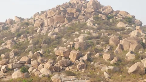 One frame view of large rock mountain, Rock mountain footage Stock Footage 151945151