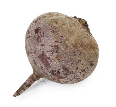 One fresh beetroot isolated on white, top view Stock Photos