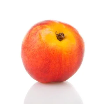One fresh nectarine in closeup Stock-Fotos