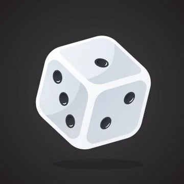 One gambling dice Stock Illustration