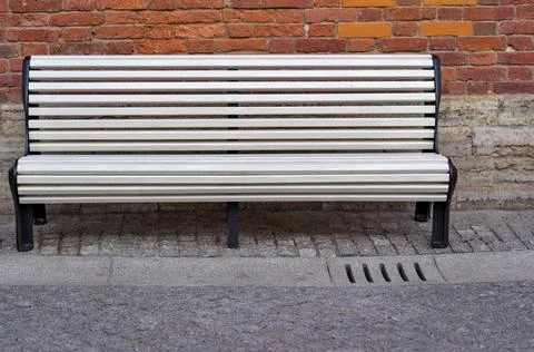 One garden bench for rest Stock Photos