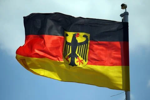 One german flag Stock Photos