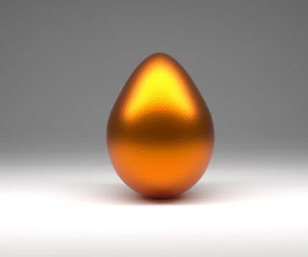 One golden Easter egg on a studio background 3d rendering 스톡 일러스트
