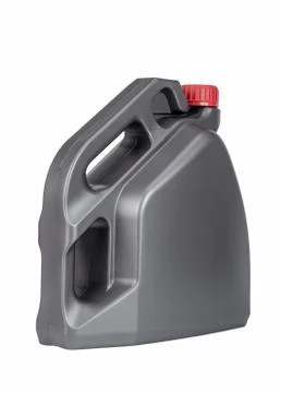 One gray plastic lubrication oil container Stock Photos