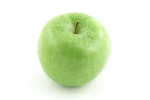 One green apple on white background Stock-Fotos