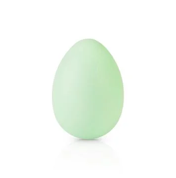 One green Easter egg isolated on white background with clipping path, design  Stock Photos