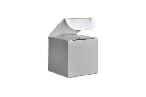One grey blank packaging open boxes Stock Photos