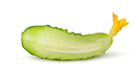 One half of cucumber Stock Photos
