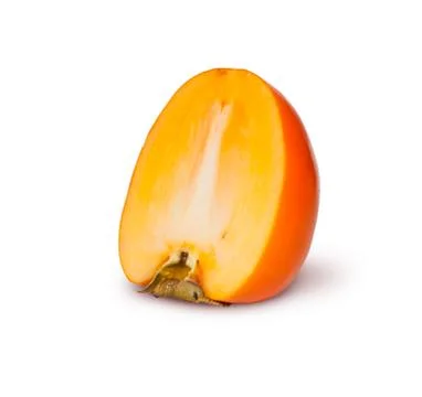 One half persimmons Stock Photos