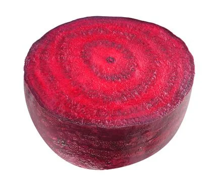 One half of raw beetroot isolated on white Stock Photos