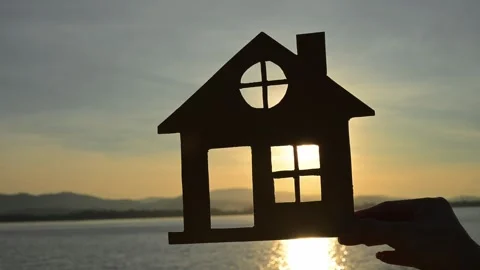 One Hand Holding House Video stock 293142880